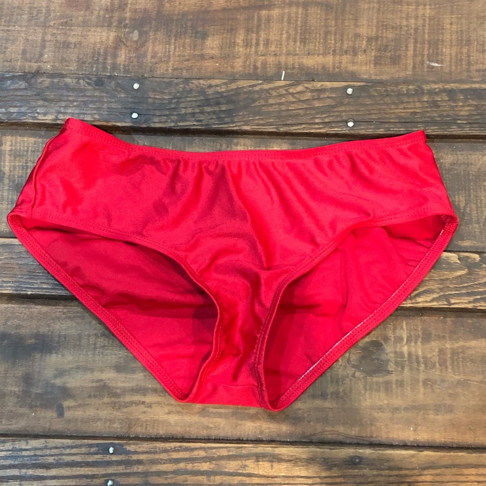 Hot Topic Nwt Red bikini bottoms swim juniors size small midnight hour